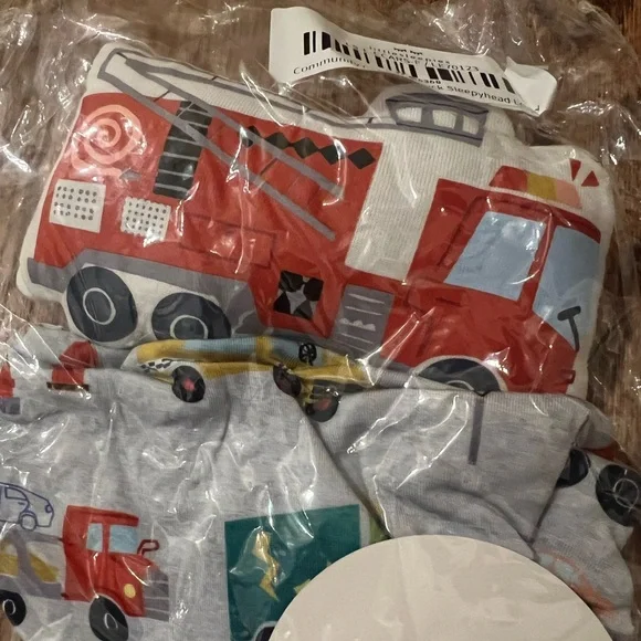 Little Sleepies Sleepyhead Lovey Firetruck - Picture 3 of 4